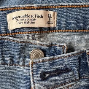 A&F Straight High-Rise Jeans